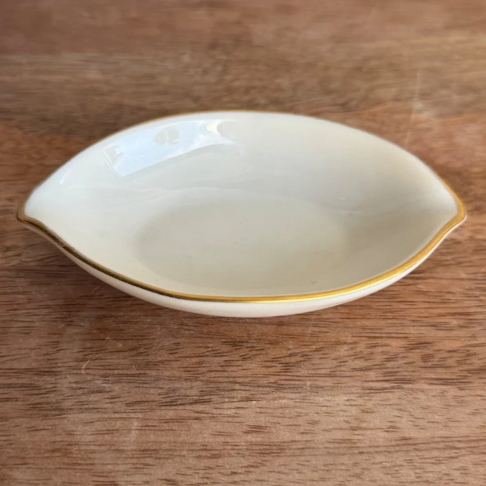 VTG Lenox Olympia Gold Ashtray Trinket Dish 4